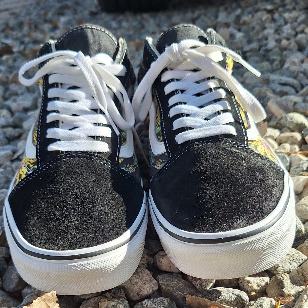 Vans Old Skool Beauty Skull/Fruit Skull Low Top Sneakers - Black/Multicolor 12 - Picture 7 of 15